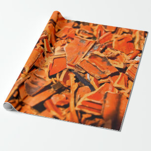 Papier Cadeau Carreaux de toit brique rouge panneaux de toit
