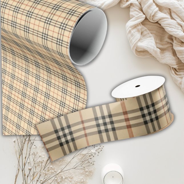 Papier Cadeau Carreaux marron noir  (Créateur téléchargé)