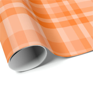 Papier Cadeau Carreaux orange