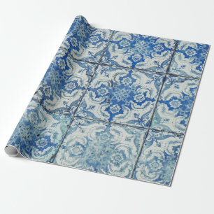 Papier Cadeau Carreaux portugais Vintages Motif - Azulejo