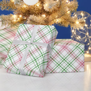 Papier Cadeau Carreaux rose et vert