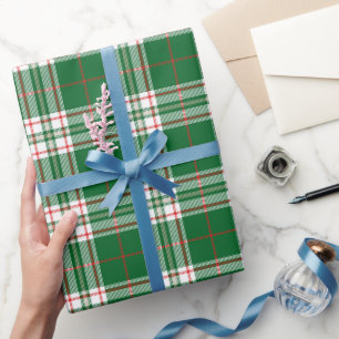 Papier Cadeau Carreaux Rouges Et Verts