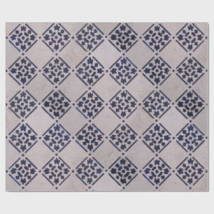 Papier Cadeau Carrelage Delft Bleu : Motif d'art néerlandais cla