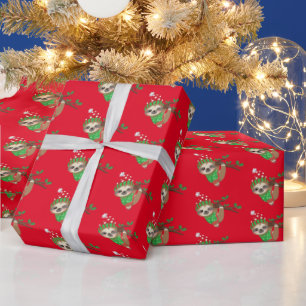 Papier Cadeau carrelage festif Noël paresseux