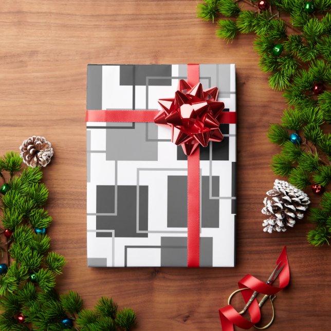 Papier Cadeau Carrés et grands titres (Cadeau de vacances)