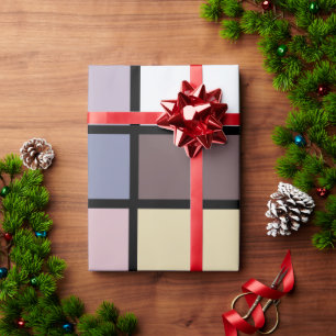 Papier Cadeau Carrés géométriques colorés