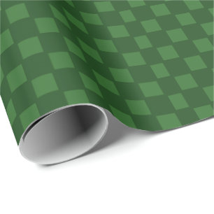 Papier Cadeau Carrés vert foncé