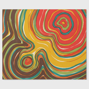 Papier cadeau carte abstraite Avocat Or