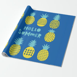 Papier Cadeau Carte amusante avec ananas.