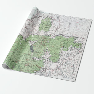 Papier Cadeau Carte ancienne des White Mountains