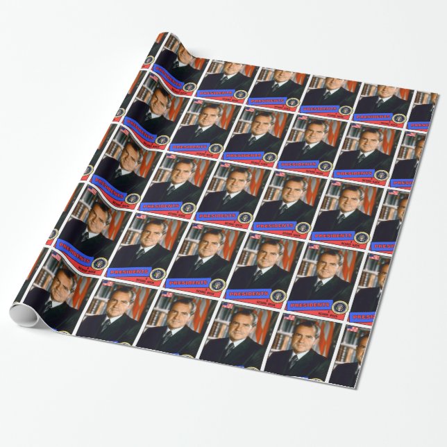 Papier Cadeau Carte de baseball de Richard Nixon (Déroulé)