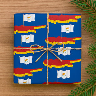 Papier Cadeau Carte de Chypre