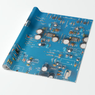Papier Cadeau Carte de circuit électronique