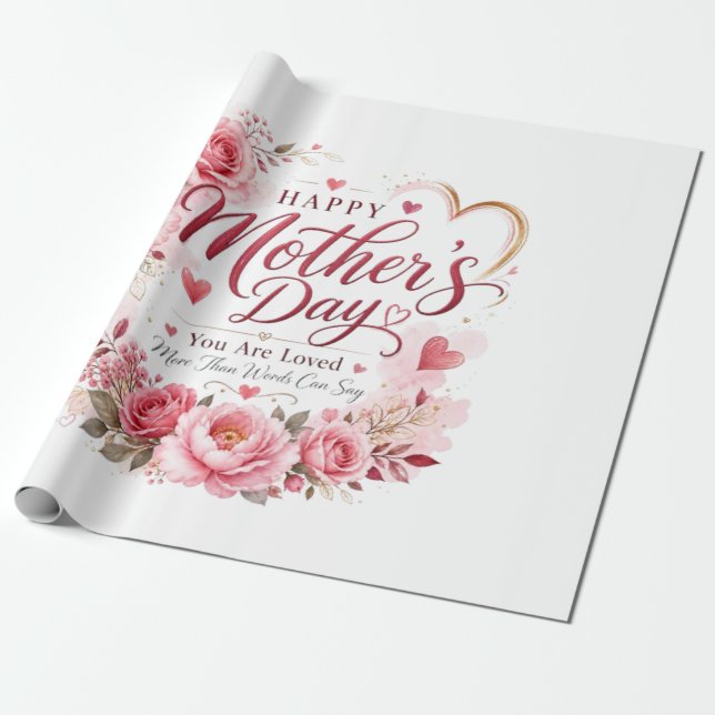 Papier Cadeau Carte de la Fête des Mères (Déroulé)