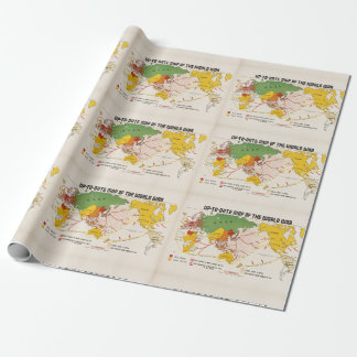 Papier Cadeau Carte de la Seconde Guerre mondiale vintage
