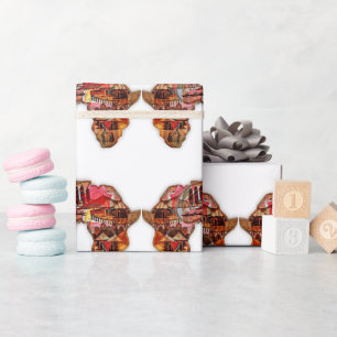 Papier Cadeau Carte de l'Afrique : Célébrer la saison avec la cu