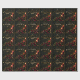Papier Cadeau Carte de Noël élégante et luxueuse, Nœud en velour