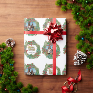 Papier Cadeau Carte de Noël Joyeux Joyeux Joyeux