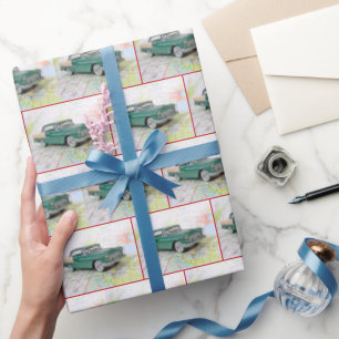 Papier Cadeau Carte De Route De 1955