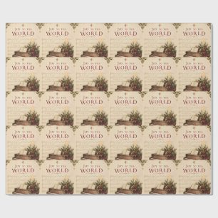 Papier Cadeau Carte de vœux de Noël vintage, style musique class