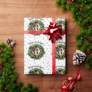 Papier Cadeau Carte de vœux photo Joyeux Howlidays