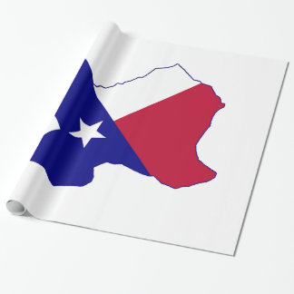 Papier Cadeau Carte du drapeau du Texas