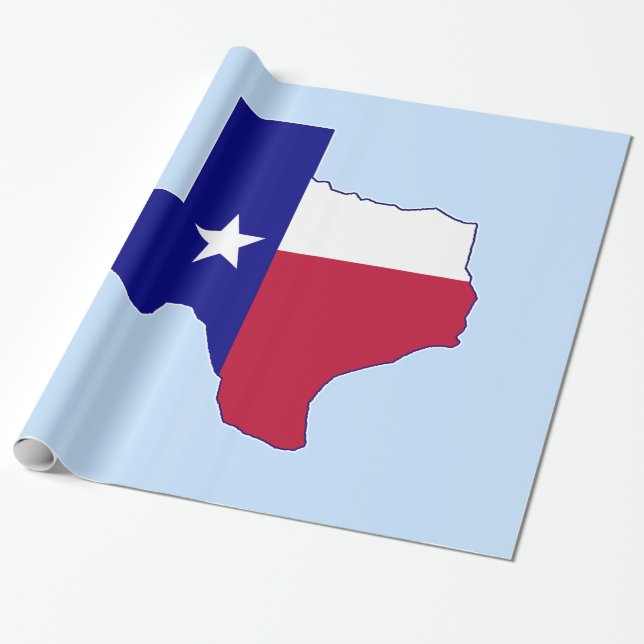 Papier Cadeau Carte du drapeau du Texas (Déroulé)