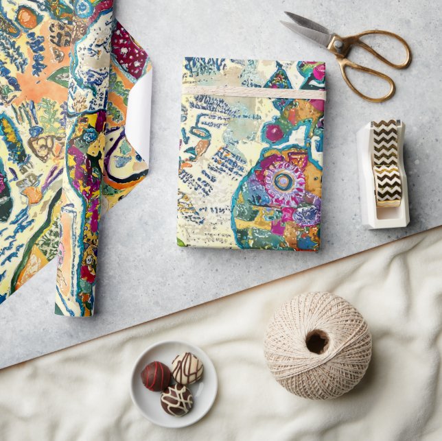 Papier Cadeau Carte du monde  (Artisanat)