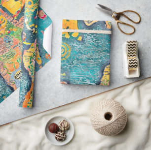 Papier Cadeau Carte du monde