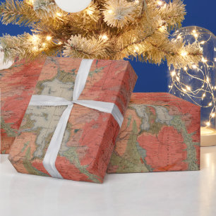 Papier Cadeau Carte géologique de Old Yellowstone (1904) 