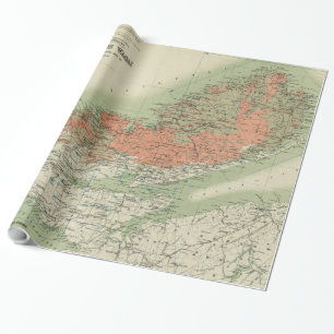 Papier Cadeau Carte géologique vintage de la Nouvelle-Écosse