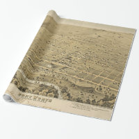 Carte imagée vintage de Fort Worth le Texas (1876)