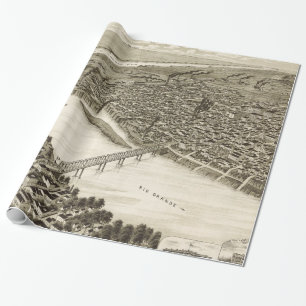 Papier Cadeau Carte imagée vintage de Laredo le Texas (1892)