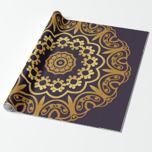 Papier Cadeau Carte Invitation vintage avec motif Mandala. Déco