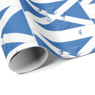 Papier Cadeau Carte Plan SCOTLAND SALTIRE DRAPEAU