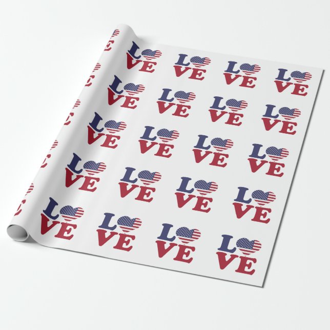 Papier Cadeau Carte postale américaine (Déroulé)
