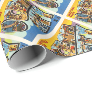 Papier Cadeau Carte postale de Vintage voyage du New Jersey NJ