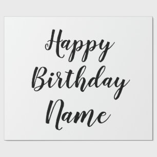 Papier Cadeau carte simple minimale joyeux anniversaire ajoutez