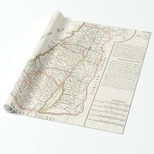 Papier Cadeau Carte vintage de l'Israël (1770)