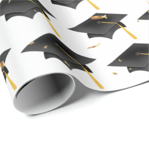Papier Cadeau Cartes de graduation et Confetti d'or