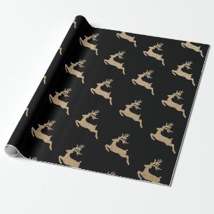 Papier Cadeau Carton de noir de cerfs communs de la nouvelle