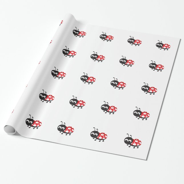 Papier Cadeau Carton mignon Ladybug (Déroulé)