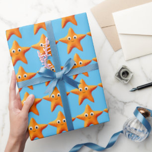 Papier Cadeau Carton mignon Starfish Blue Ocean
