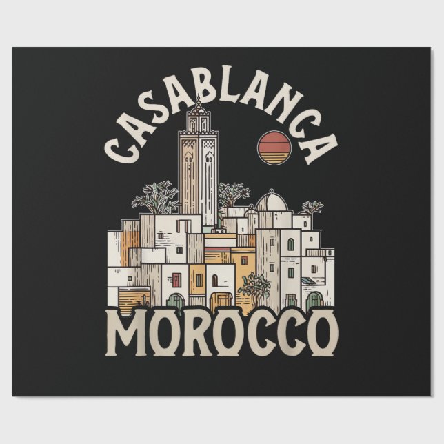 Papier Cadeau casablanca maroc  (Plat)