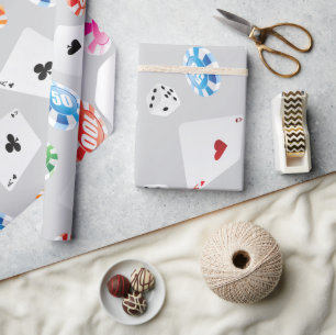 Papier Cadeau Casino, Motifs accessoires de jeux 8