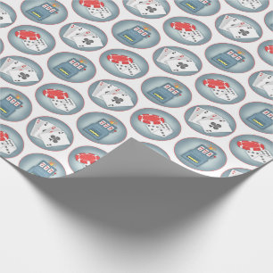 Papier Cadeau Casino Poker Jeu de jeu cartes de jeu machine à so