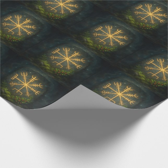 Papier Cadeau Casque de l'Épouvante Aegishjalmur Symbole Protect (Coin)