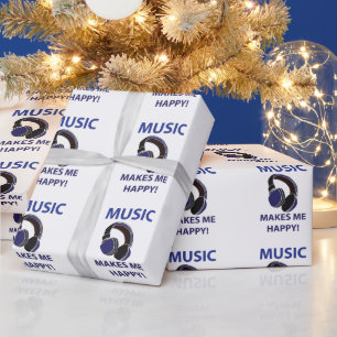 Papier Cadeau Casque de musique 