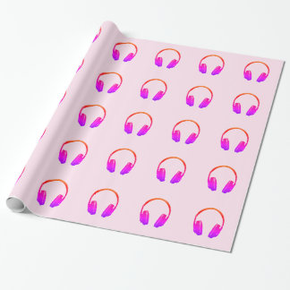 Papier Cadeau Casque Pop Art Style Vintage rétro