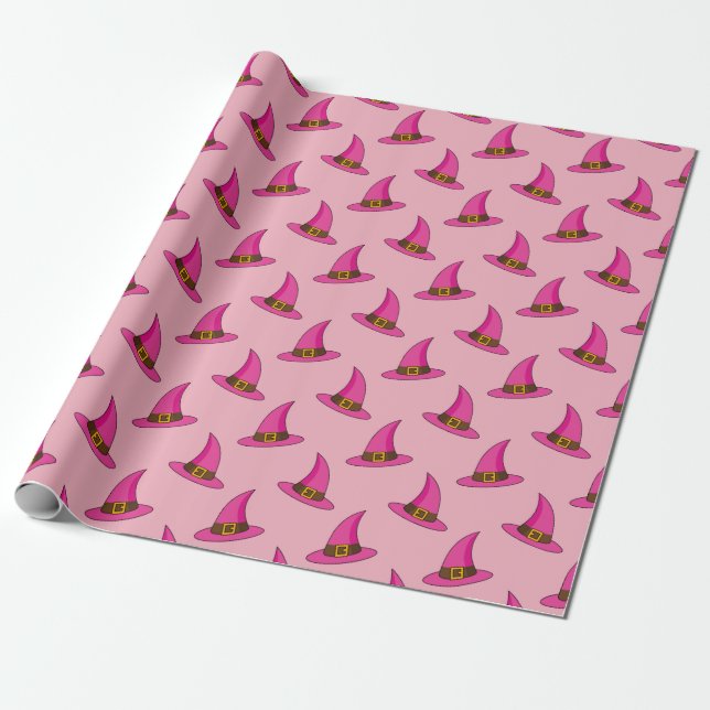 Papier Cadeau Casquette de sorcière rose (Déroulé)